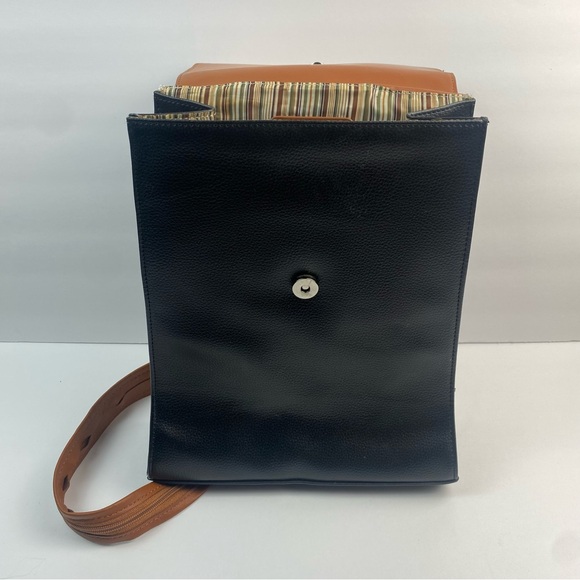 Tolblanc Paris Genuine Leather Backpack Brown Black - Picture 10 of 16